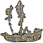 navire de plomb, jouet du XVIe siècle
